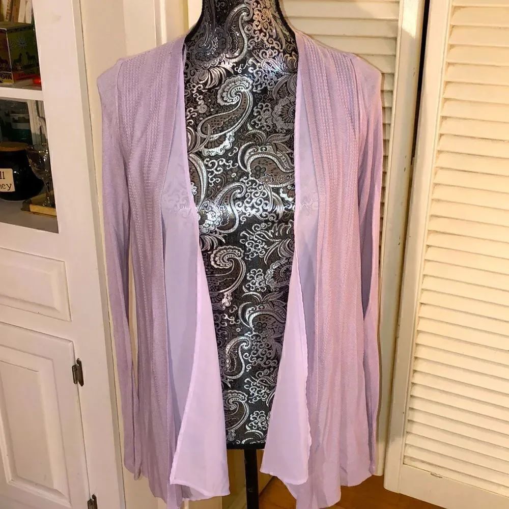 Vera Wang Layered Duster in Pale Lilac